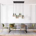 Lampa wisząca, 8 eleganckich szklanych kloszy, gwint E14 11151 TK Lighting