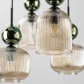 Lampa wisząca, 8 eleganckich szklanych kloszy, gwint E14 11151 TK Lighting