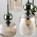 Lampa wisząca, 8 eleganckich szklanych kloszy, gwint E14 11151 TK Lighting