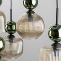 Lampa wisząca, 8 eleganckich szklanych kloszy, gwint E14 11151 TK Lighting