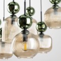 Lampa wisząca, 8 eleganckich szklanych kloszy, gwint E14 11151 TK Lighting