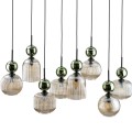 Lampa wisząca, 8 eleganckich szklanych kloszy, gwint E14 11151 TK Lighting