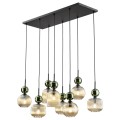 Lampa wisząca, 8 eleganckich szklanych kloszy, gwint E14 11151 TK Lighting