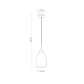 Lampa wisząca biało chromowana na E27 szklany klasyczny klosz 6992 TK Lighting