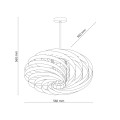 Lampa sufitowa biała designerski klosz, do jadalni nad stół 6136 TK Lighting