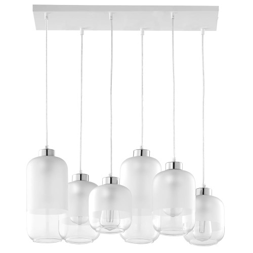 Lampa wisząca MARCO gwint E27 moc 15W styl nowoczesny szklany klosz | biały 3359 TK lighting