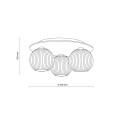 Lampa sufitowa ze szklanymi, białymi kloszami VIRLO WHITE 3xE14 11078 TK Lighting