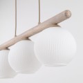 Minimalistyczna lampa wisząca z ryflowanymi kloszami na listwie 11079 TK Lighting