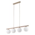 Lampa wisząca nad blat stołu, 4 szklane klosze białe 11080 TK Lighting