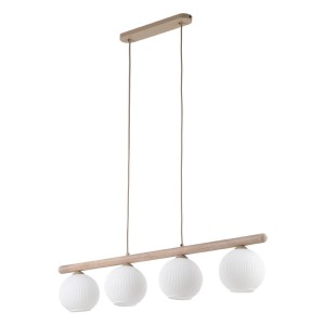Lampa wisząca nad blat stołu, 4 szklane klosze białe 11080 TK Lighting