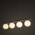 Lampa wisząca nad blat stołu, 4 szklane klosze białe 11080 TK Lighting