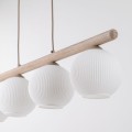 Lampa wisząca nad blat stołu, 4 szklane klosze białe 11080 TK Lighting