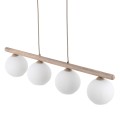 Lampa wisząca nad blat stołu, 4 szklane klosze białe 11080 TK Lighting