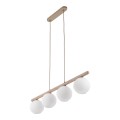 Lampa wisząca nad blat stołu, 4 szklane klosze białe 11080 TK Lighting