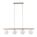 Lampa wisząca nad blat stołu, 4 szklane klosze białe 11080 TK Lighting
