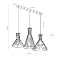 SAHARA LAMPA WISZĄCA 3  LISTWA 3352 TK Lighting