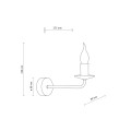 Klasyczny kinkiet świecznikowy do salonu 11344 TK Lighting