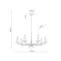 Klasyczny żyrandol świecznikowy z 7 ramionami na gwint E14 11346 TK Lighting