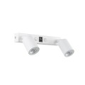 Biały kinkiet z 2 spotami i włącznikami + 2 gniazda USB 11355 TK Lighting