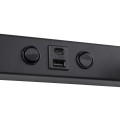 Nowoczesny czarny kinkiet 2 reflektorki, 2 włączniki, 2x USB 11356 TK Lighting