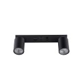 Nowoczesny czarny kinkiet 2 reflektorki, 2 włączniki, 2x USB 11356 TK Lighting