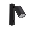 Kinkiet do sypialni z ruchomym kloszem i włącznikiem czarny Lighting 11364 TK Lighting