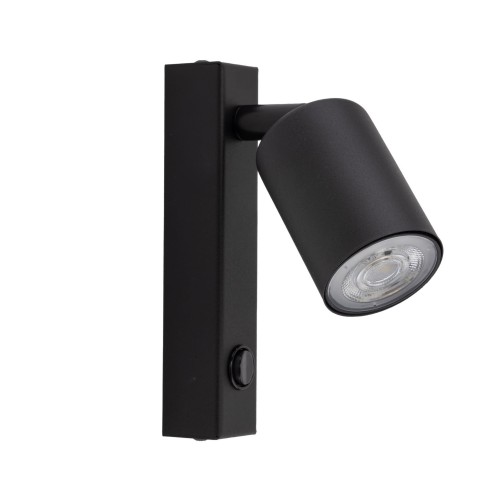 Kinkiet do sypialni z ruchomym kloszem i włącznikiem czarny Lighting 11364 TK Lighting