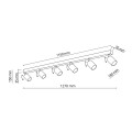 Biała długa listwa sufitowa z reflektorkami 127cm nad stół 11369 TK Lighting