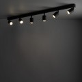 Czarna długa listwa sufitowa z reflektorkami 127cm nad stół 11370 TK Lighting