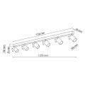 Czarna długa listwa sufitowa z reflektorkami 127cm nad stół 11370 TK Lighting
