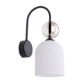Elegancki kinkiet z białym ryflowanym kloszm ze szkła do salonu 11587 TK Lighting