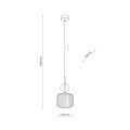 Lampa wisząca SOPHIA gwint E14 moc 10W styl glamour szklany klosz | czarny 11589 TK lighting