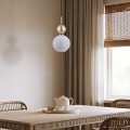 Pojedyncza lampa wisząca ze szklanym, kulistym kloszem 11589 11590 TK Lighting