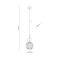 Pojedyncza lampa wisząca ze szklanym, kulistym kloszem 11589 11590 TK Lighting