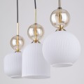 Lampa wisząca na listwie ze szklanymi, ryflowanymi kloszami 11591 TK Lighting