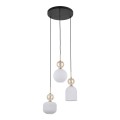 Lampa wisząca na okrągłej rozecie ze szklanymi białymi kloszami 11592 TK Lighting
