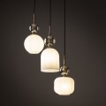 Lampa wisząca na okrągłej rozecie ze szklanymi białymi kloszami 11592 TK Lighting