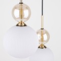 Lampa wisząca na okrągłej rozecie ze szklanymi białymi kloszami 11592 TK Lighting