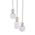 Lampa wisząca na okrągłej rozecie ze szklanymi białymi kloszami 11592 TK Lighting