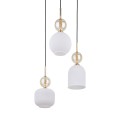 Lampa wisząca na okrągłej rozecie ze szklanymi białymi kloszami 11592 TK Lighting