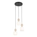 Lampa wisząca na okrągłej rozecie ze szklanymi białymi kloszami 11592 TK Lighting