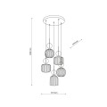 Elegancka lampa z 5 wiszącymi kloszami 5XE14 11593 TK Lighting