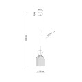 Pojedynczy szklany zwis nad stół, gwint 1XE14 11020 TK Lighting