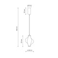 Lampa wisząca ze szklanym kloszem o nieregularnym kształcie 18212 TK Lighting