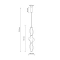 Nowoczesna lampa wisząca LED 22W, bursztynowy klosz 18214 TK Lighting