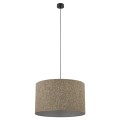 Lampa wisząca VELLUM gwint E27 moc 15W styl glamour klosz tkanina | czarny 10752 TK lighting