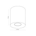 Oprawa natynkowa spot czarny okrągła tuba ORION BLACK 3239 TK Lighting