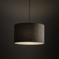 Lampa wisząca VELLUM gwint E27 moc 15W styl glamour klosz tkanina | czarny 10752 TK lighting