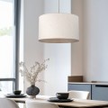Lampa wisząca VELLUM gwint E27 moc 15W styl glamour klosz tkanina | sabia 10753 TK lighting