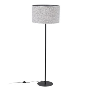 Lampa podłogowa VELLUM gwint E27 moc 15W styl glamour klosz tkanina | czarny 16166 TK lighting